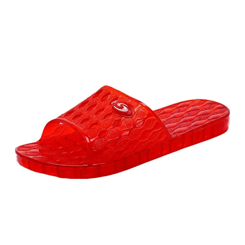 Women's Red Jelly Translucent Crystal Slippers - Image 8
