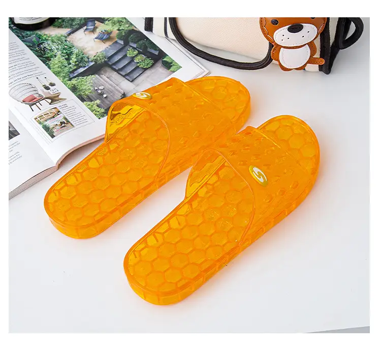 Women's Red Jelly Translucent Crystal Slippers - Image 3