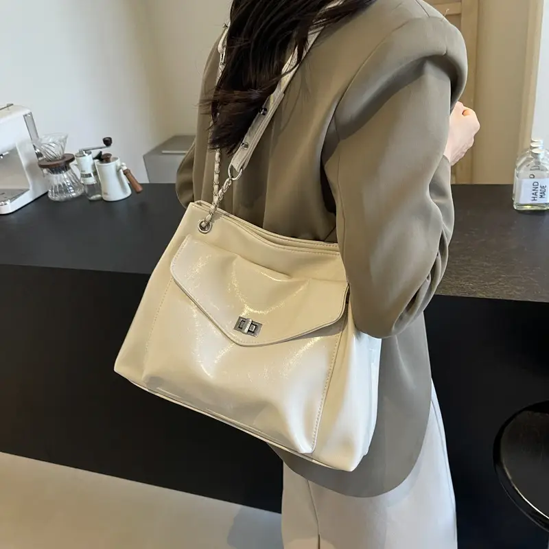 2024 Black PU Leather Shoulder Bag for Women - Image 5