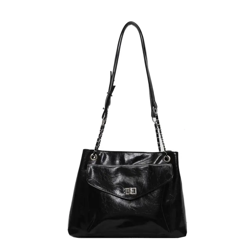 2024 Black PU Leather Shoulder Bag for Women - Image 8