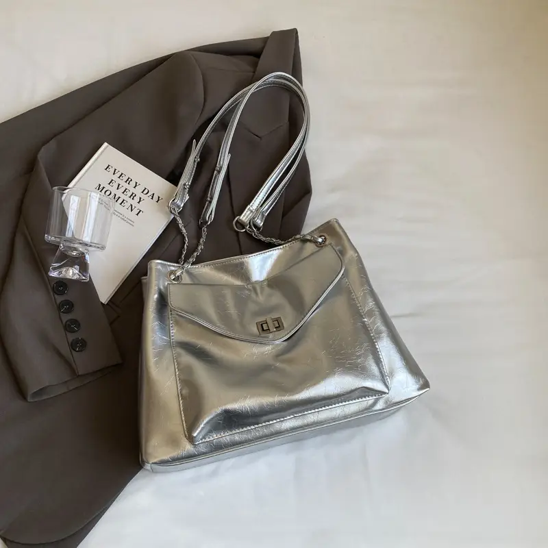 2024 Black PU Leather Shoulder Bag for Women - Image 2