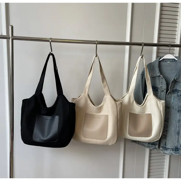 Women's Black Canvas Shoulder Bag 2025 — feature 12