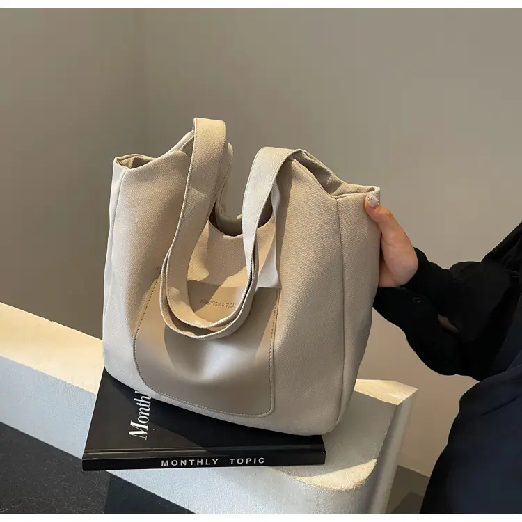 Women's Black Canvas Shoulder Bag 2025 — feature 15