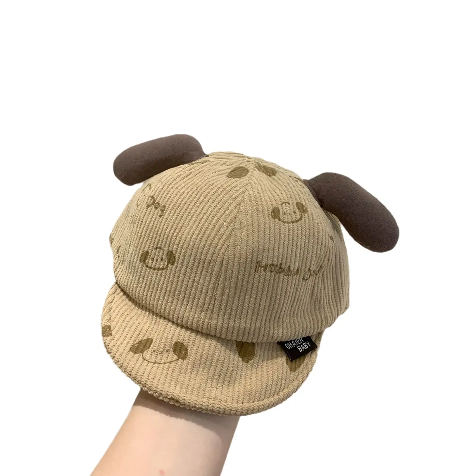 Baby Cartoon Corduroy Hats Sunshade Cap Autumn Winter - Image 21