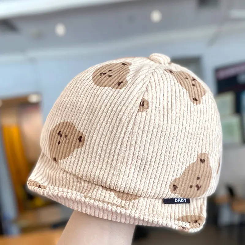 Baby Cartoon Corduroy Hats Sunshade Cap Autumn Winter — feature 6