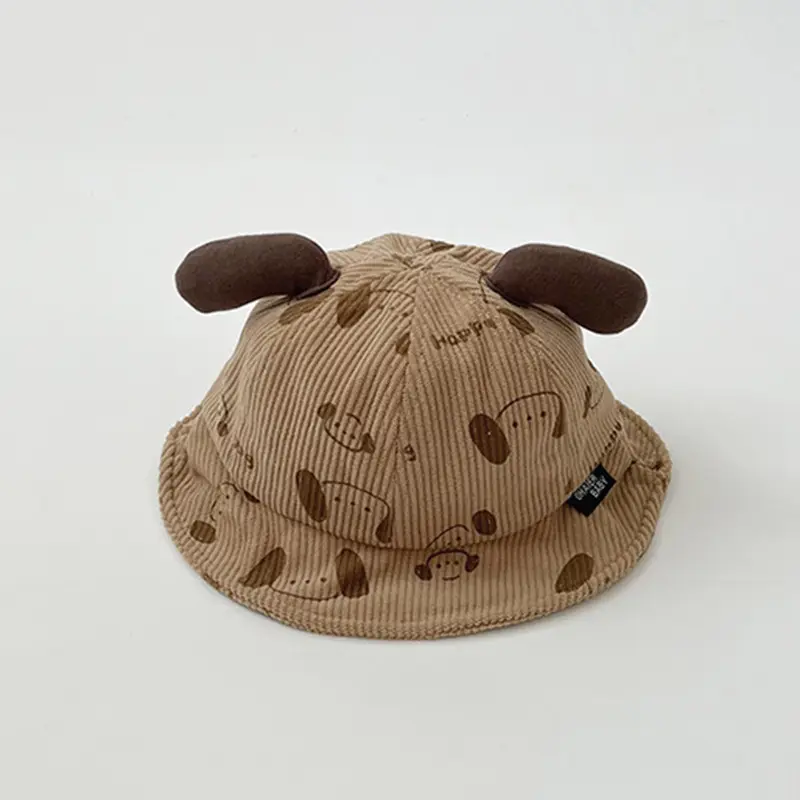 Baby Cartoon Corduroy Hats Sunshade Cap Autumn Winter - Image 12