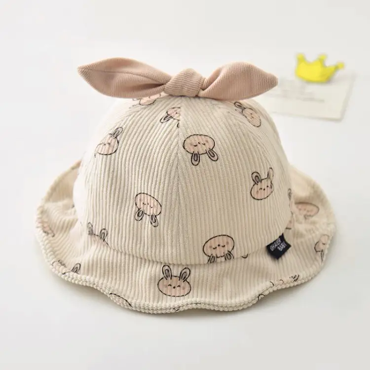 Baby Cartoon Corduroy Hats Sunshade Cap Autumn Winter - Image 15