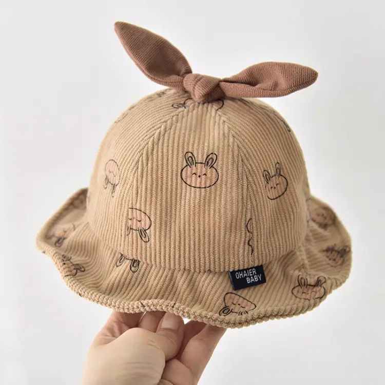 Baby Cartoon Corduroy Hats Sunshade Cap Autumn Winter - Image 16