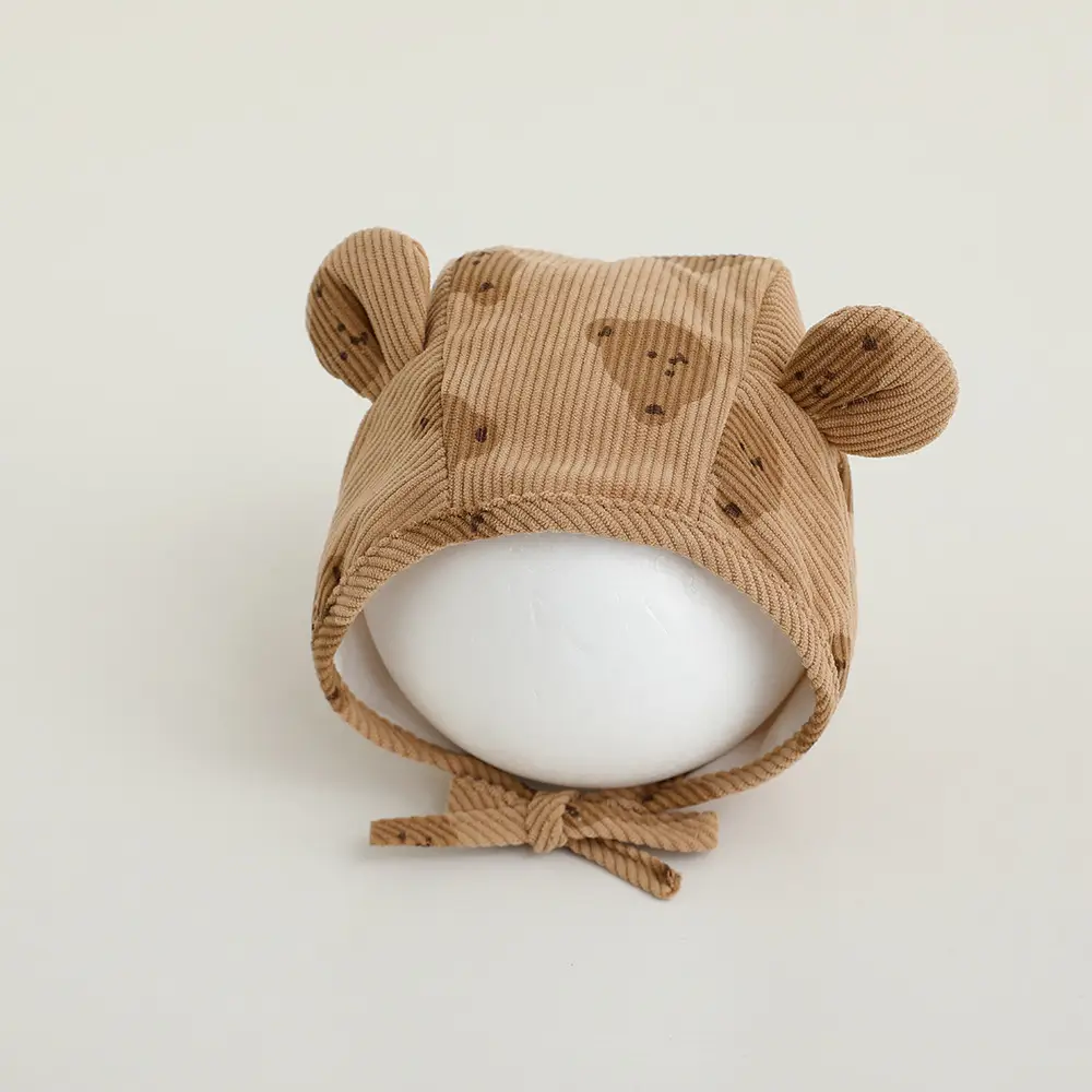 Baby Cartoon Corduroy Hats Sunshade Cap Autumn Winter - Image 4
