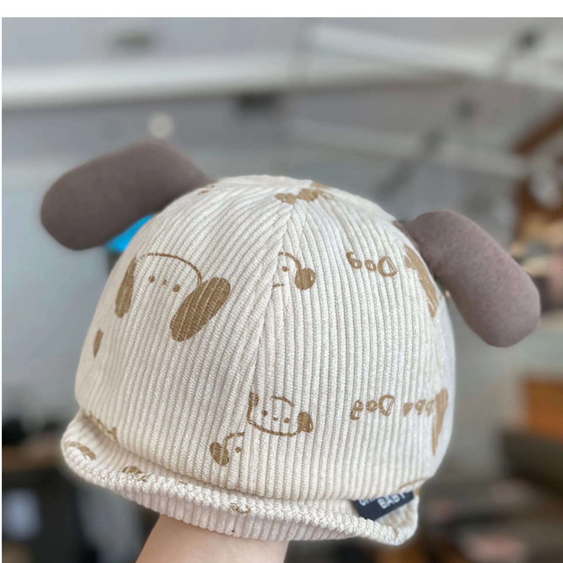 Baby Cartoon Corduroy Hats Sunshade Cap Autumn Winter - Image 9
