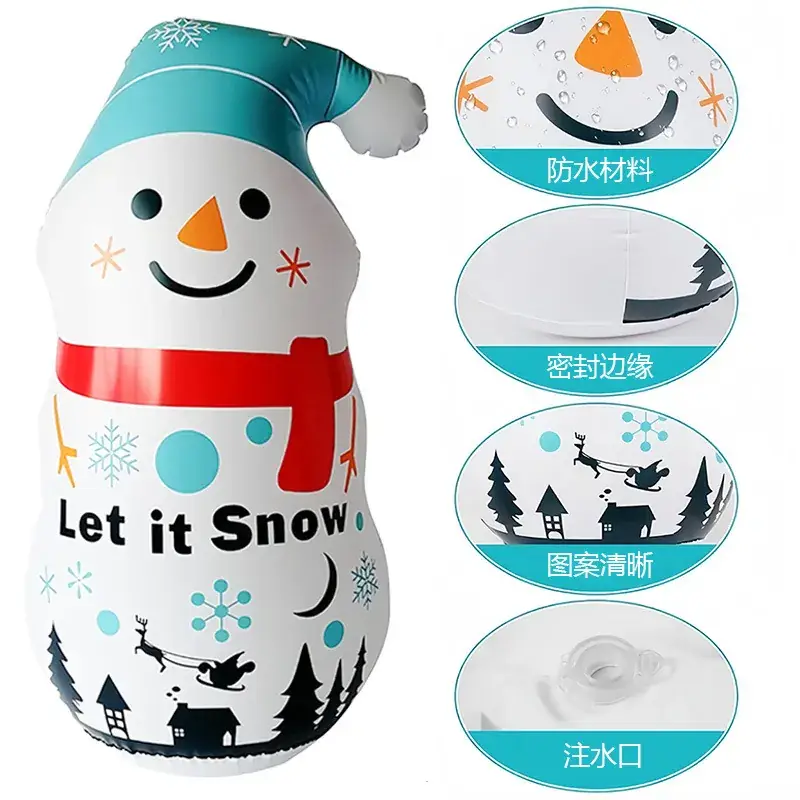 Christmas Snowman Tumbler Decor PVC Inflatable - Image 5