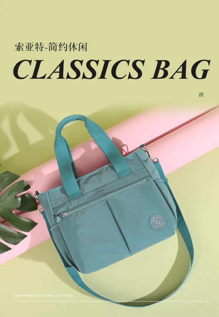 2024 Grey Nylon Tote Bag for Women Shoulder Crossbody — feature 1
