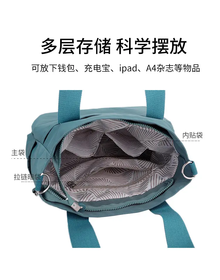 2024 Grey Nylon Tote Bag for Women Shoulder Crossbody — feature 15