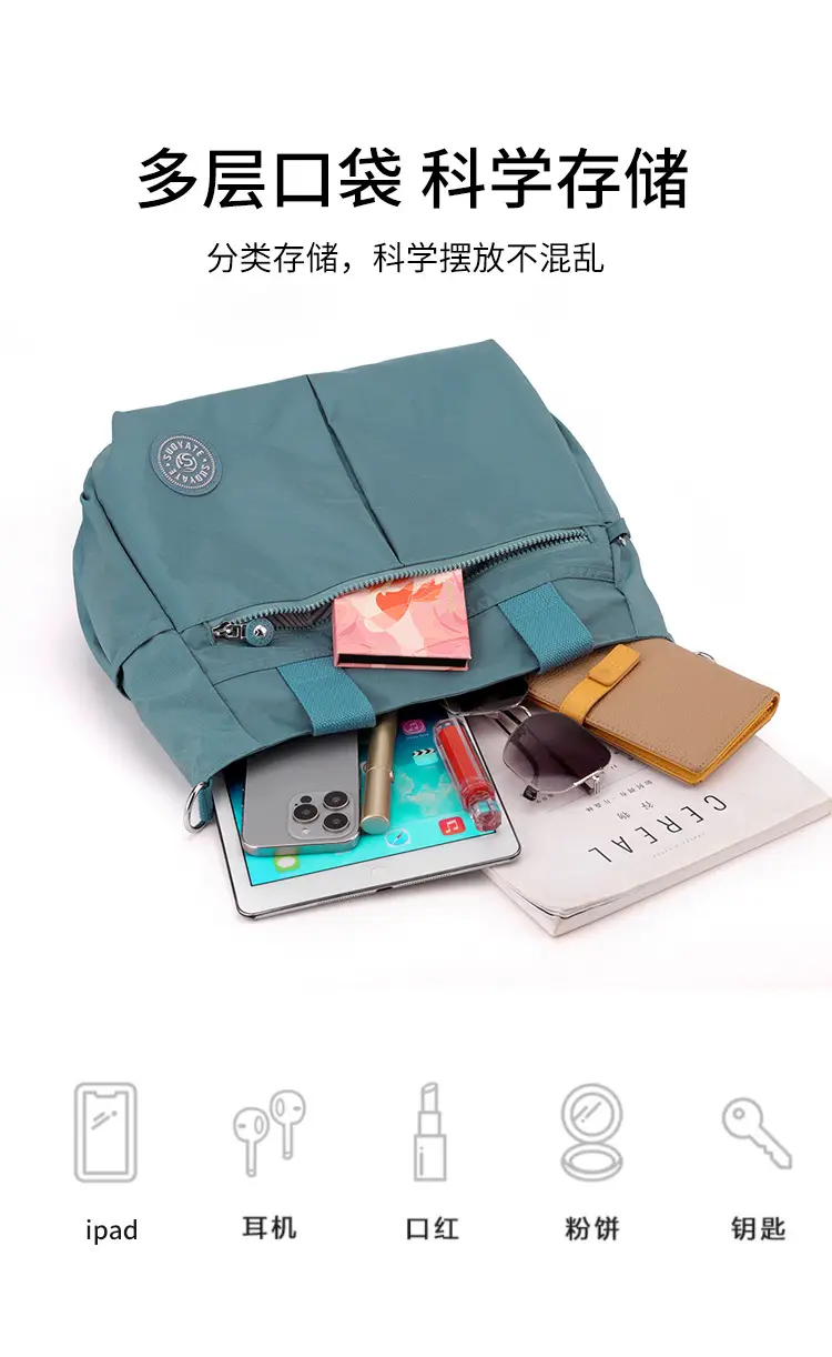 2024 Grey Nylon Tote Bag for Women Shoulder Crossbody — feature 17