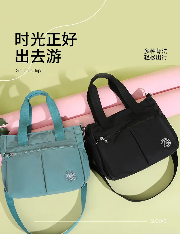2024 Grey Nylon Tote Bag for Women Shoulder Crossbody — feature 2