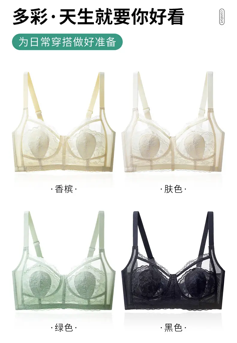 Black Lace Anti-Sagging Bra for Women — feature 13