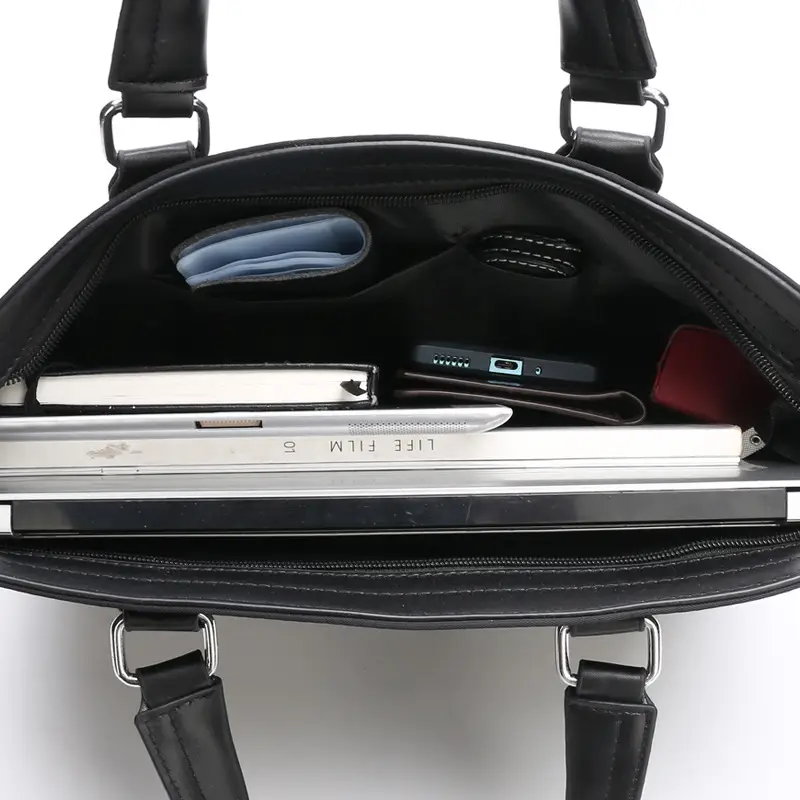 Navy Blue Men's Large Commuter Bag with Shoulder Strap