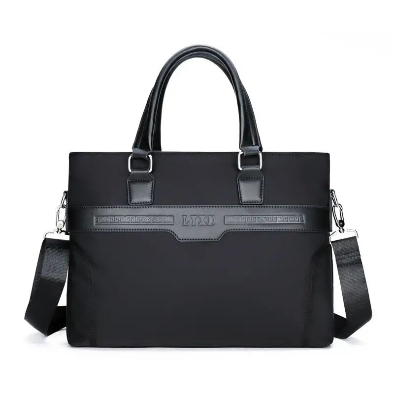 Navy Blue Men's Large Commuter Bag with Shoulder Strap