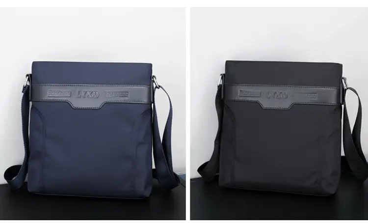 Navy Blue Men's Large Commuter Bag with Shoulder Strap — feature 18