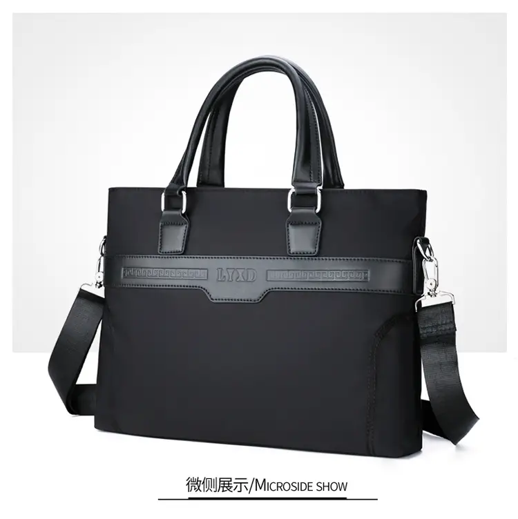 Navy Blue Men's Large Commuter Bag with Shoulder Strap — feature 23