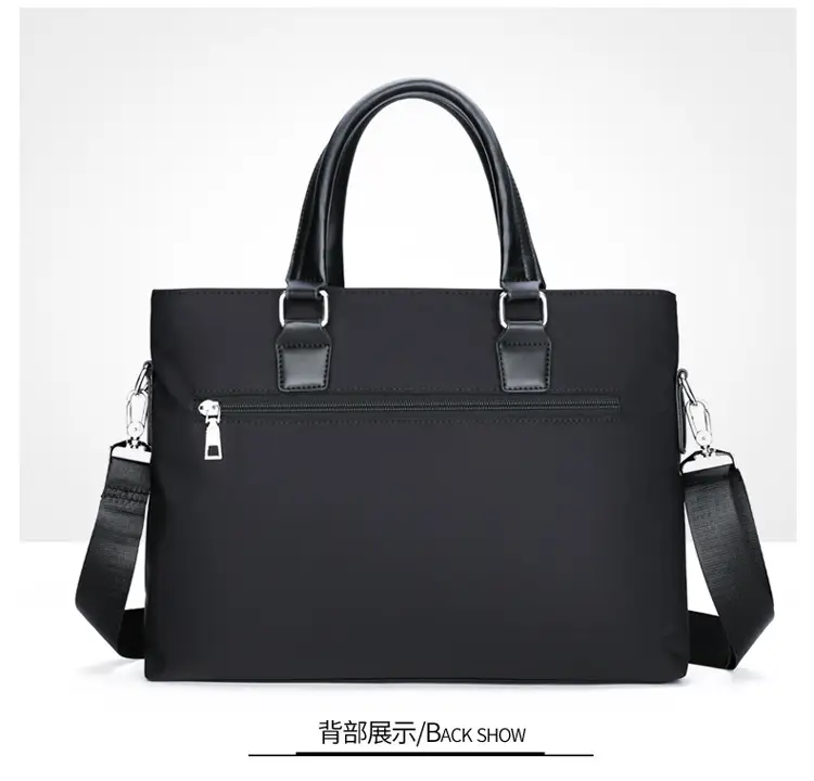 Navy Blue Men's Large Commuter Bag with Shoulder Strap — feature 25