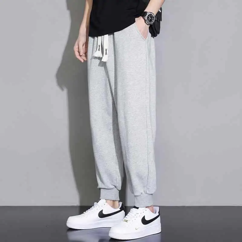 Men's New Knitted Spring Autumn Pants Brown Loose Sports Casual - Image 8