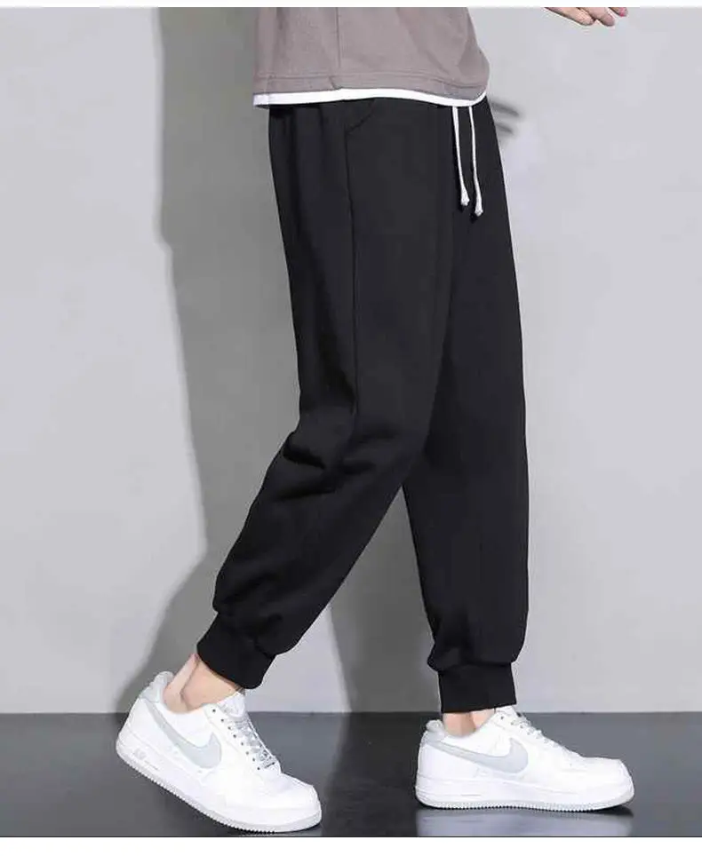 Men's New Knitted Spring Autumn Pants Brown Loose Sports Casual — feature 14