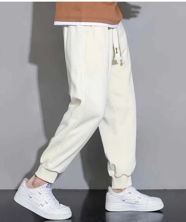 Men's New Knitted Spring Autumn Pants Brown Loose Sports Casual — feature 15