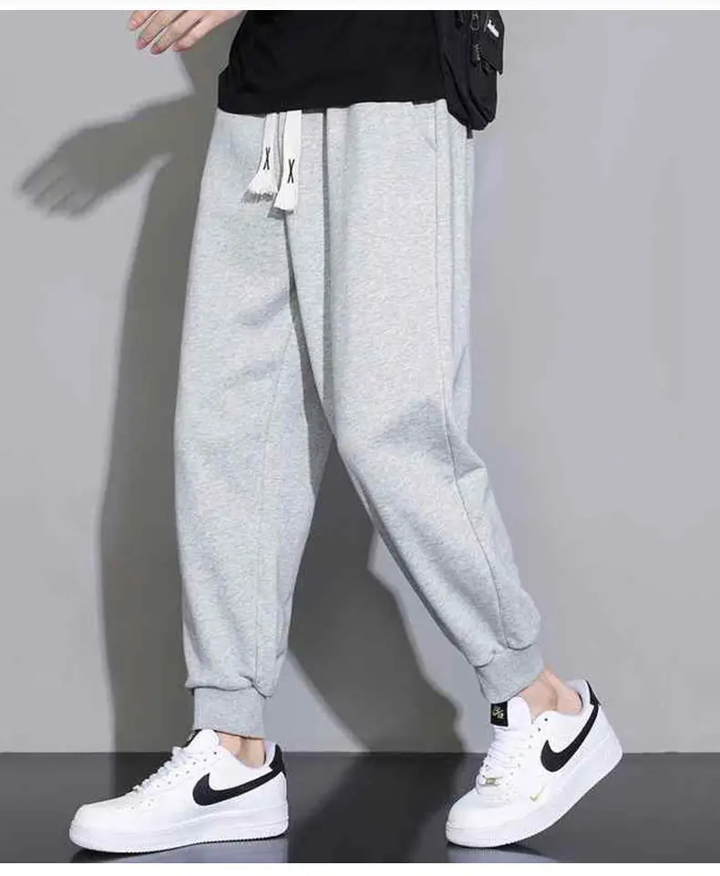 Men's New Knitted Spring Autumn Pants Brown Loose Sports Casual — feature 26