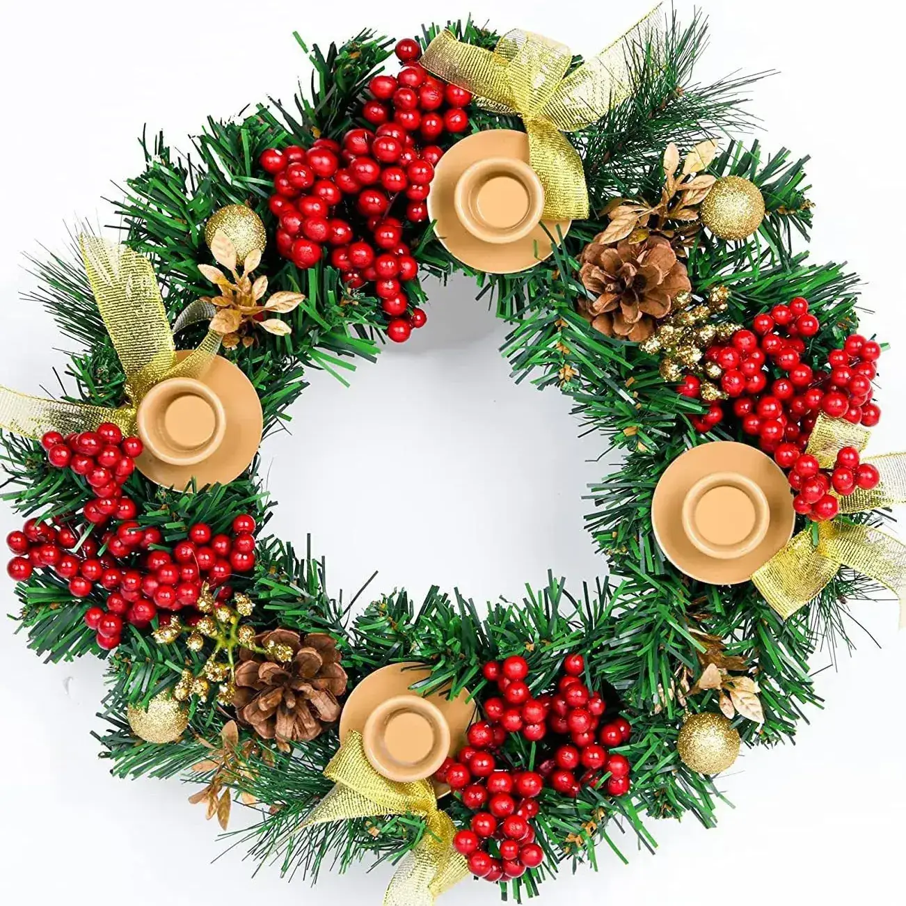 Factory Direct Christmas Candlestick Garland Rattan Decor - Image 3