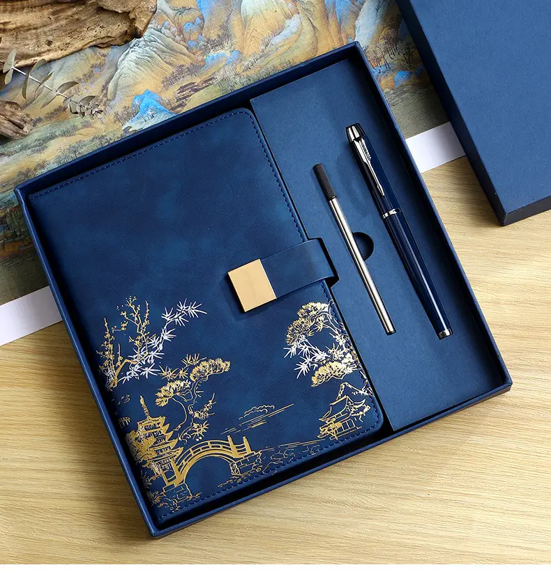 Red Gift Box Set with Pen & Notebook for Business & Cultural Use — feature 16