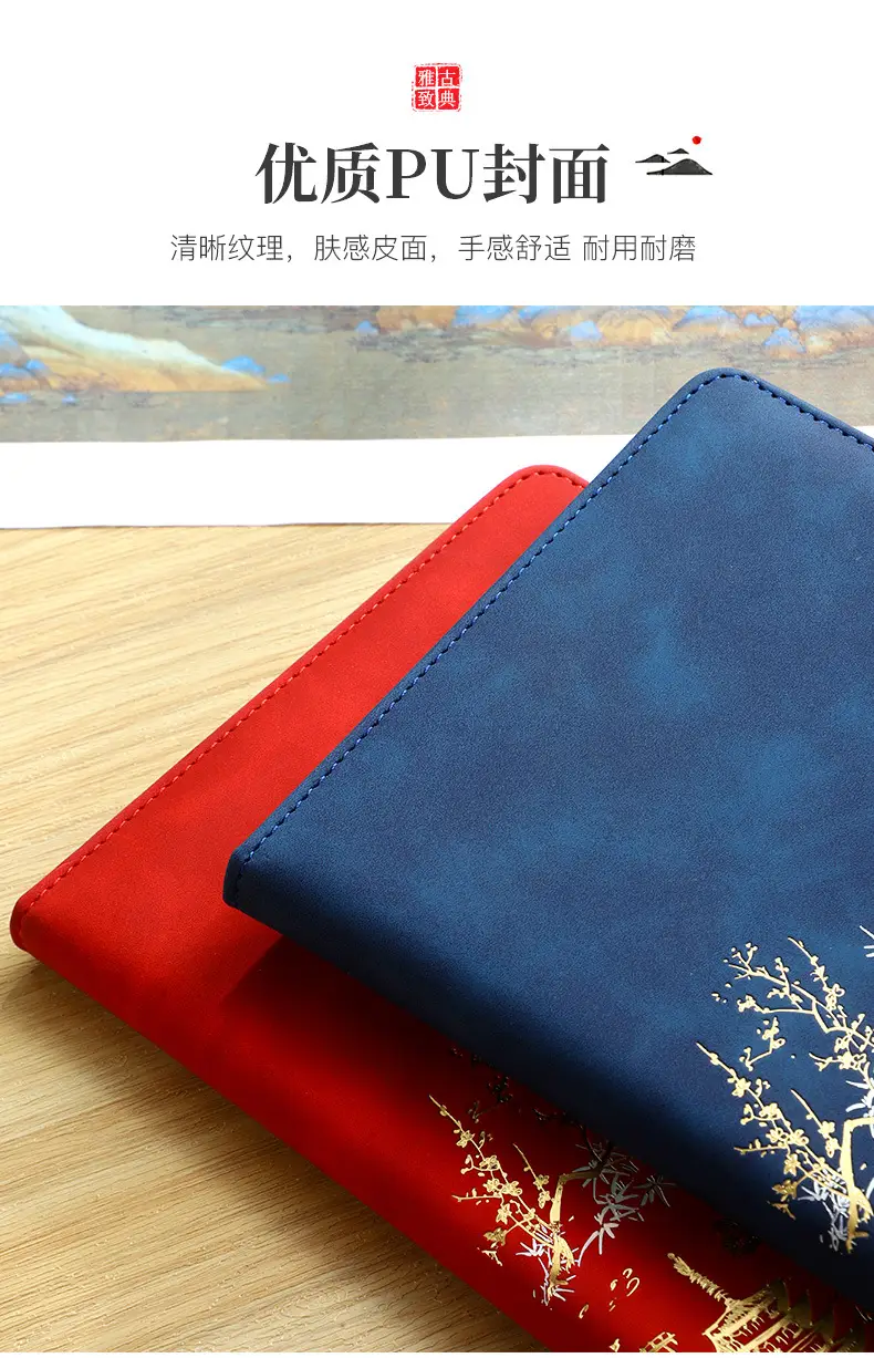 Red Gift Box Set with Pen & Notebook for Business & Cultural Use — feature 4