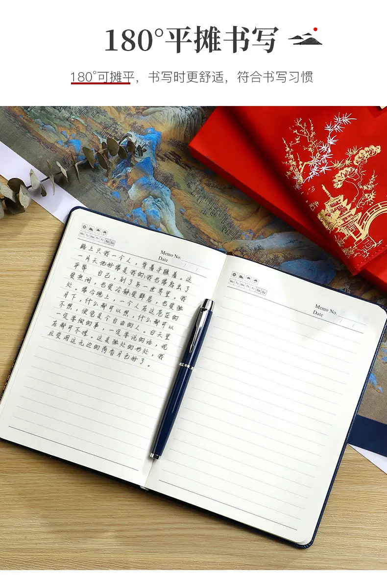 Red Gift Box Set with Pen & Notebook for Business & Cultural Use — feature 9