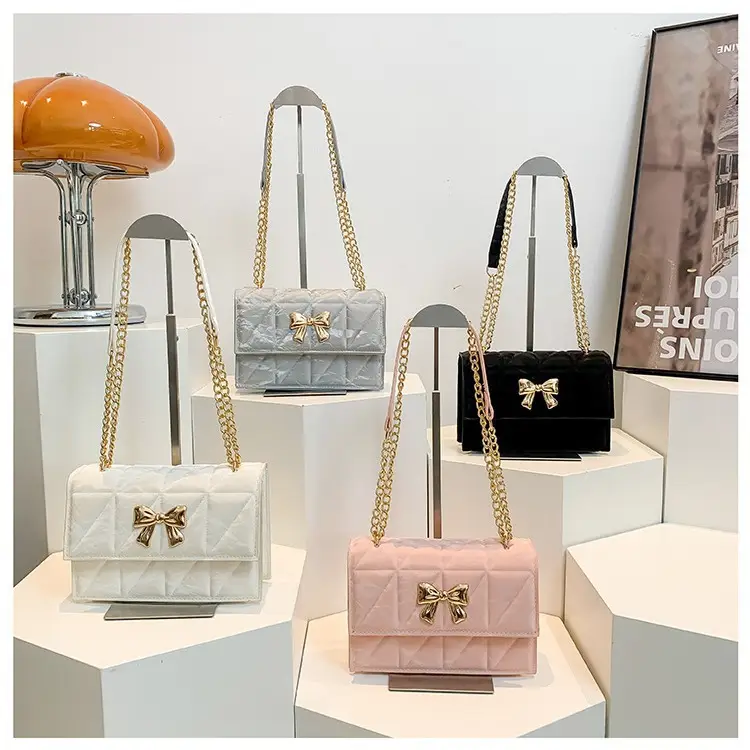 Women's Bow Bag Chain Shoulder Crossbody 2024 Spring Summer - Image 6