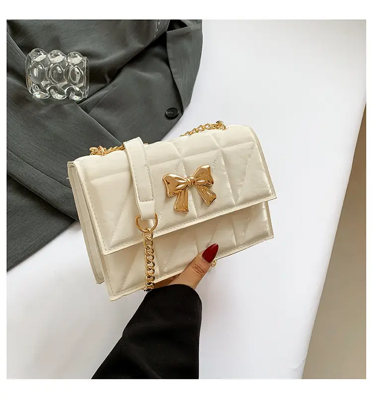 Women's Bow Bag Chain Shoulder Crossbody 2024 Spring Summer - Image 2