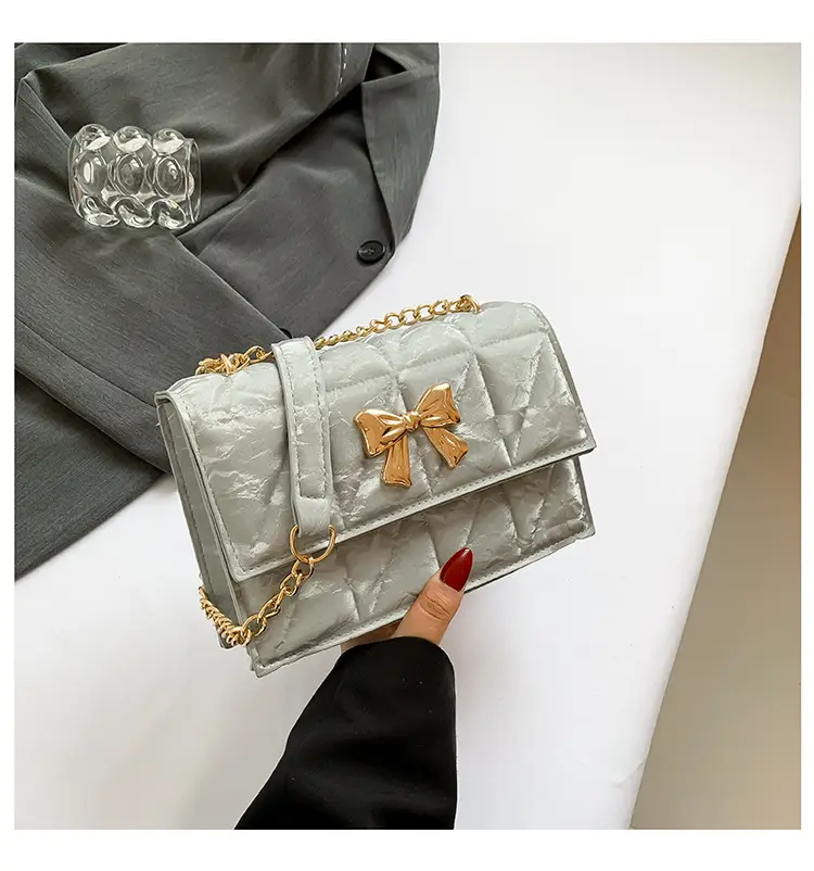 Women's Bow Bag Chain Shoulder Crossbody 2024 Spring Summer - Image 3