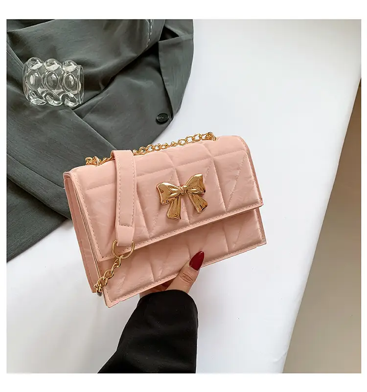 Women's Bow Bag Chain Shoulder Crossbody 2024 Spring Summer - Image 4