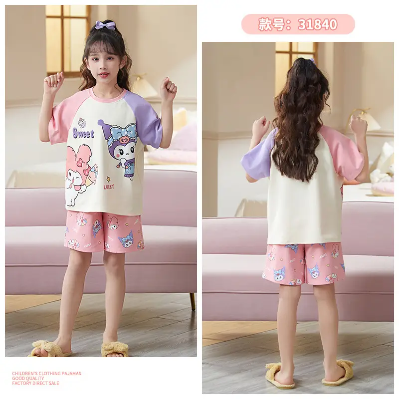 Girls Cotton Pajamas Summer 2024 Medium Large - Image 8