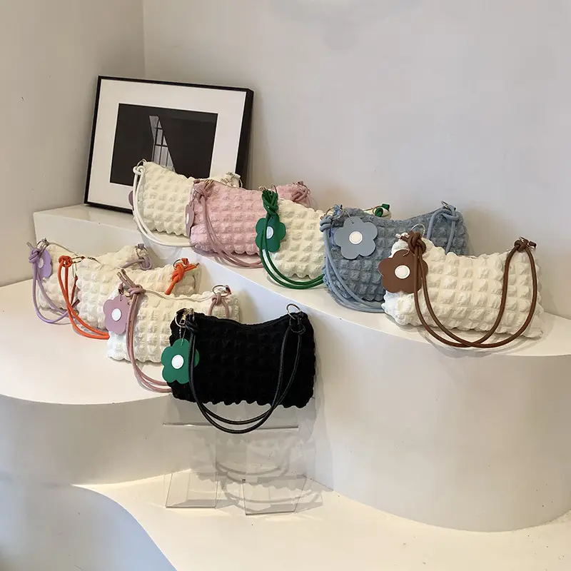 Trendy Bubble Shoulder Bag Green Strap Women's 2024 - Image 13