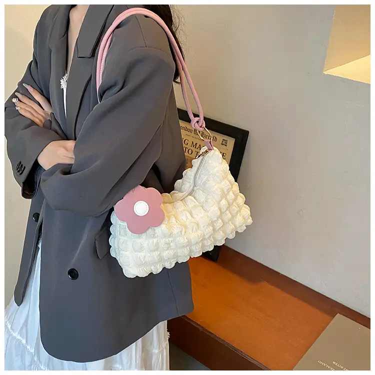 Trendy Bubble Shoulder Bag Green Strap Women's 2024 — feature 14