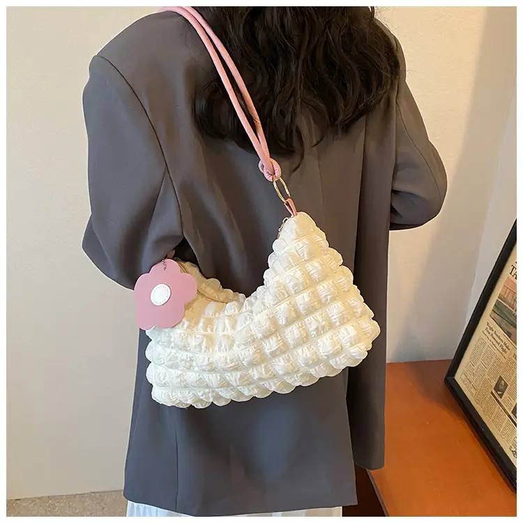 Trendy Bubble Shoulder Bag Green Strap Women's 2024 — feature 15