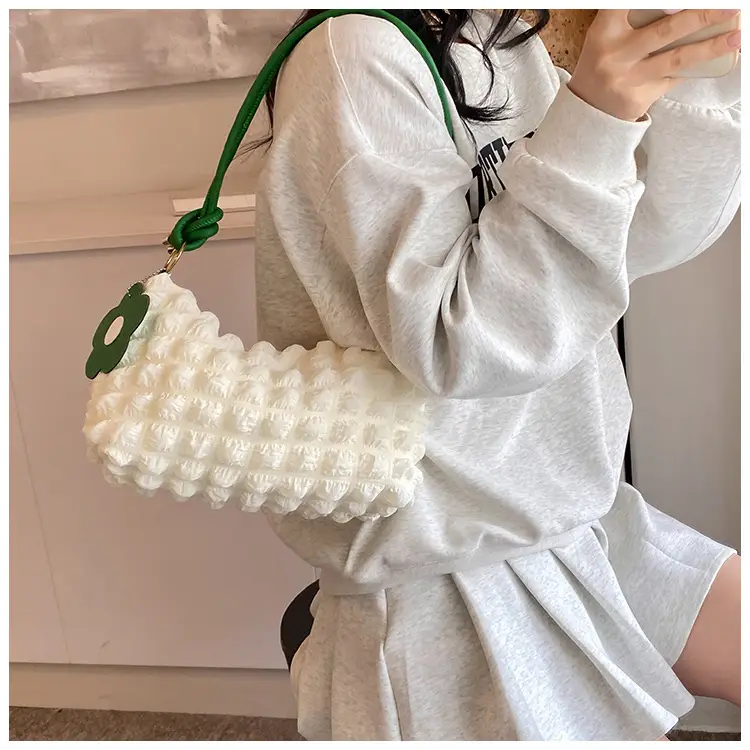Trendy Bubble Shoulder Bag Green Strap Women's 2024 — feature 18