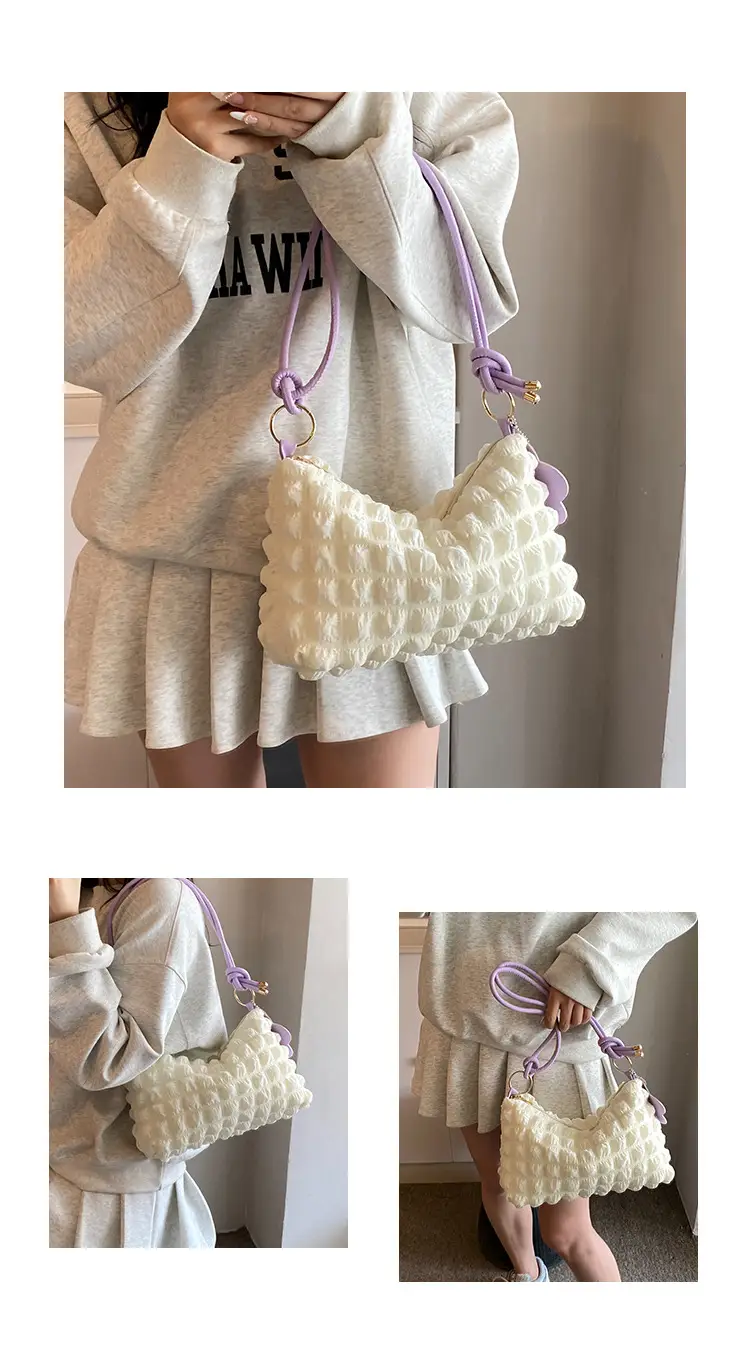 Trendy Bubble Shoulder Bag Green Strap Women's 2024 — feature 26