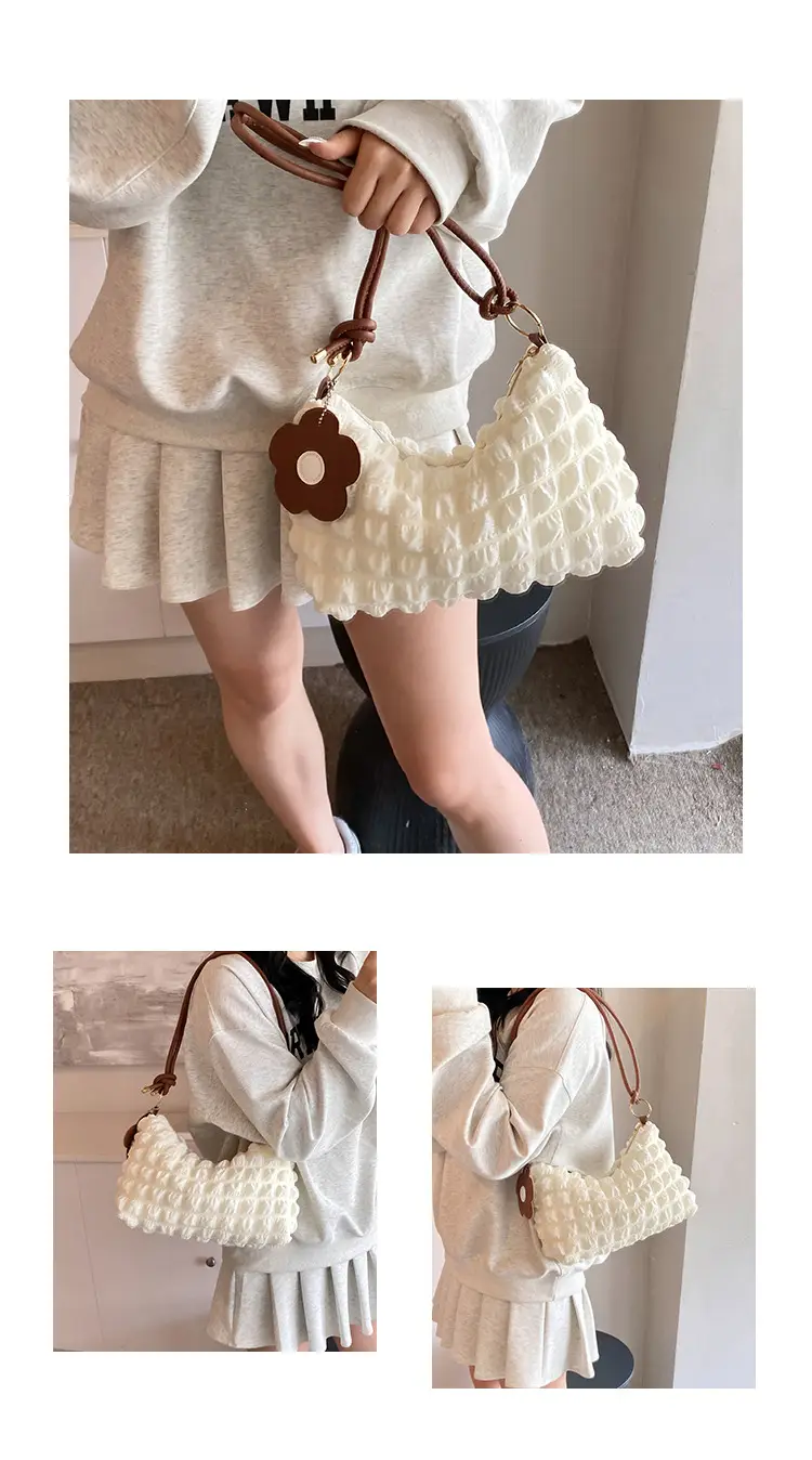 Trendy Bubble Shoulder Bag Green Strap Women's 2024 — feature 31