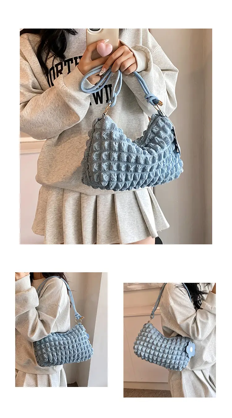 Trendy Bubble Shoulder Bag Green Strap Women's 2024 — feature 33