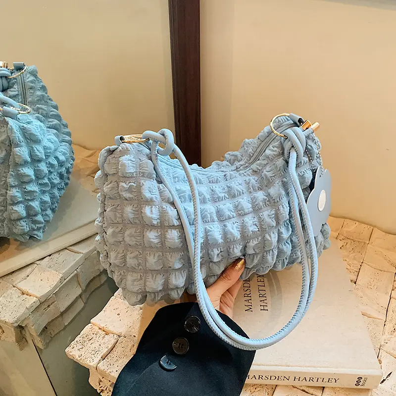 Trendy Bubble Shoulder Bag Green Strap Women's 2024 - Image 3