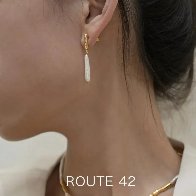 Natural Freshwater Pearl Earrings Gold Plated - Image 7