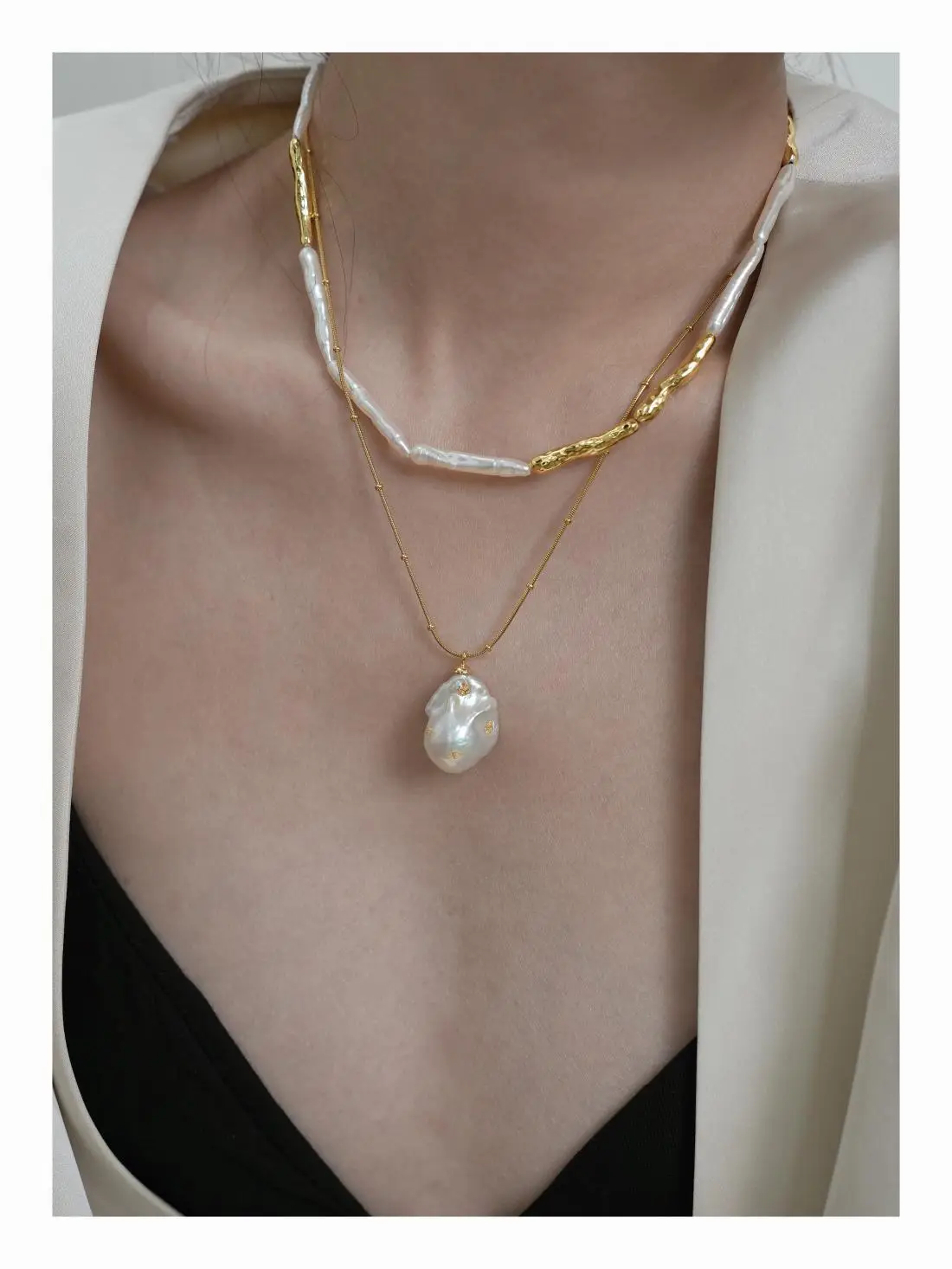 Natural Freshwater Pearl Earrings Gold Plated — feature 13