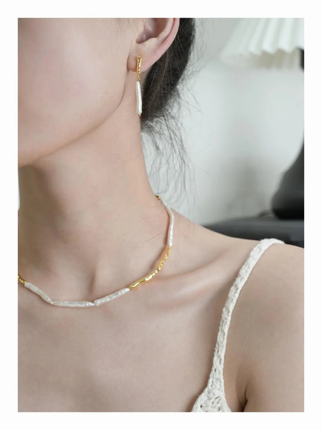 Natural Freshwater Pearl Earrings Gold Plated — feature 15