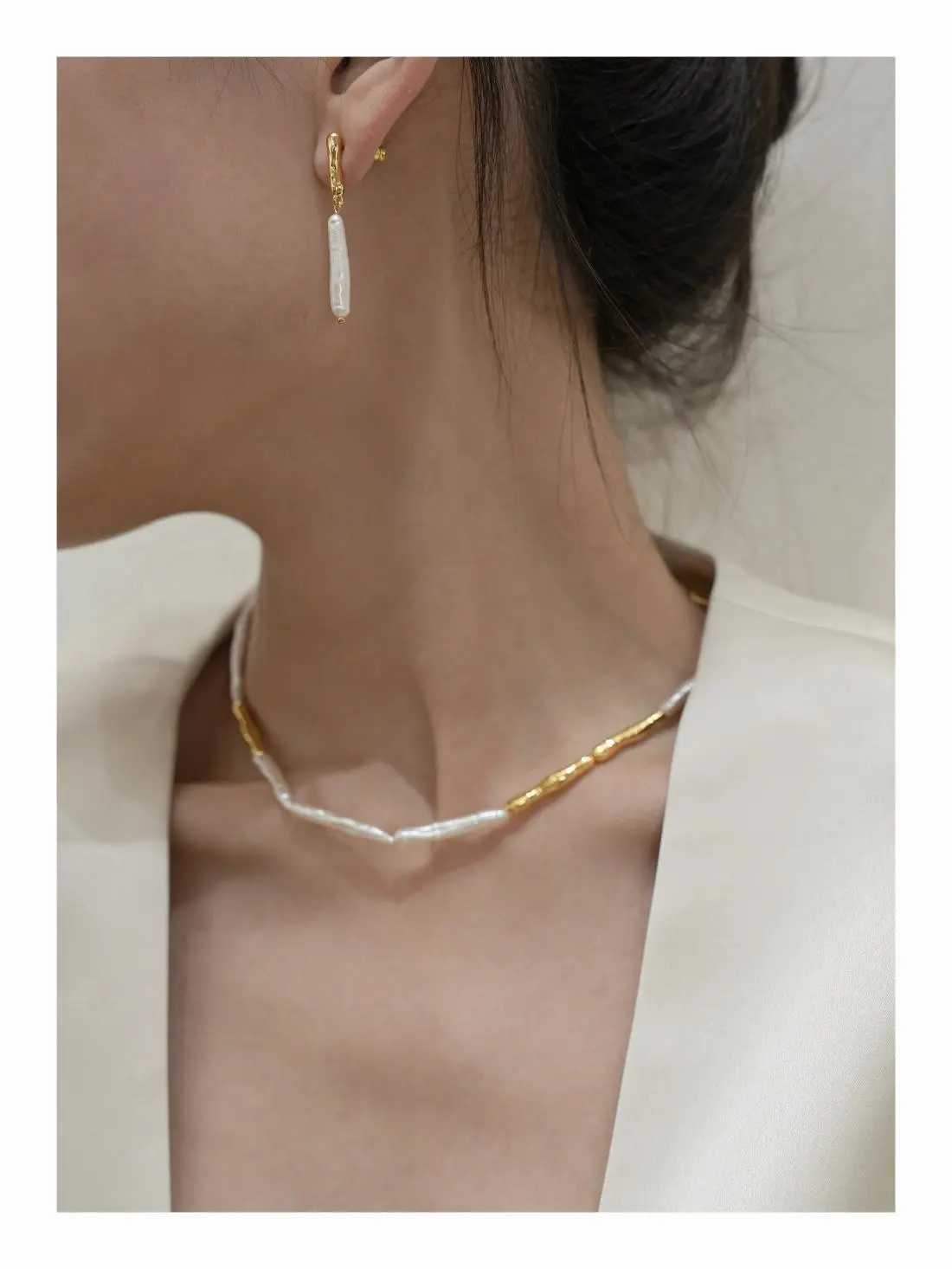 Natural Freshwater Pearl Earrings Gold Plated — feature 3